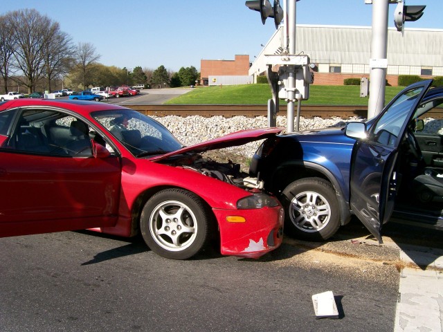 Head-on collision on Rt 30 at the rail road tracks. April 22, 2007